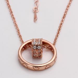 Love Heart Ring Rhinestones Woman Necklace