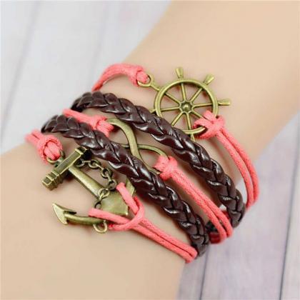 Pink-brown Proud Sailor Girl Bracelet