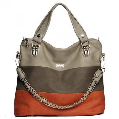 Tote Chain Strap Pu Leather Woman Handbag