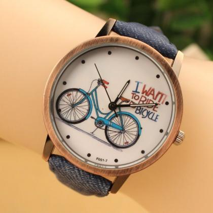 I Want To Ride Bicycle Unisex Black Strap Teen..