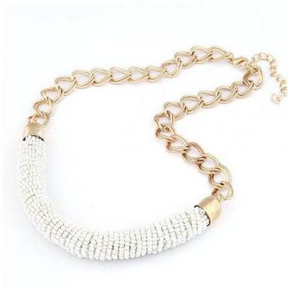 Valentine Gift For Her White Beads Fashion Dress..