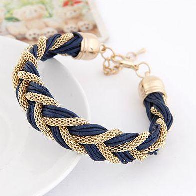 Dress Jewelry Fashion Blue Rope Woman Accessories..