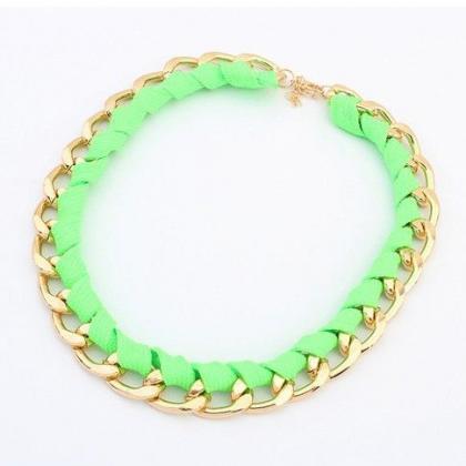 Chain Green Choker Fashion Woman Necklace