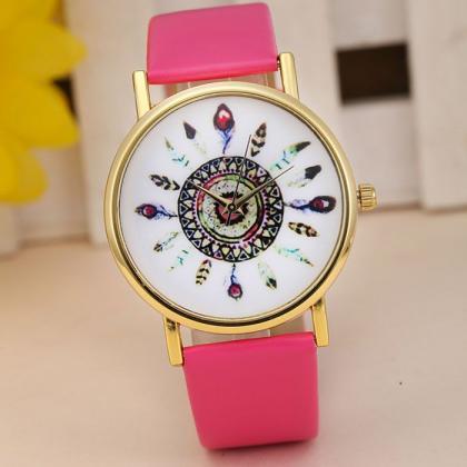 Indian Vintage Pink Style Girl Watch