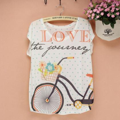 Ride With Me Short Sleeves Summer Top Girl Tee