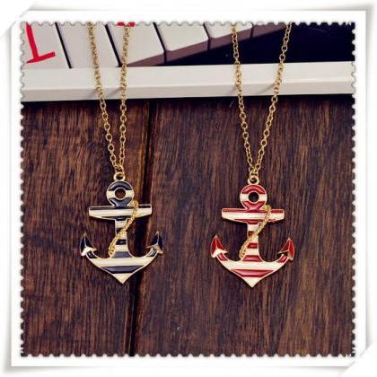 Anchor Casual Unisex Good Luck Red Pendant..