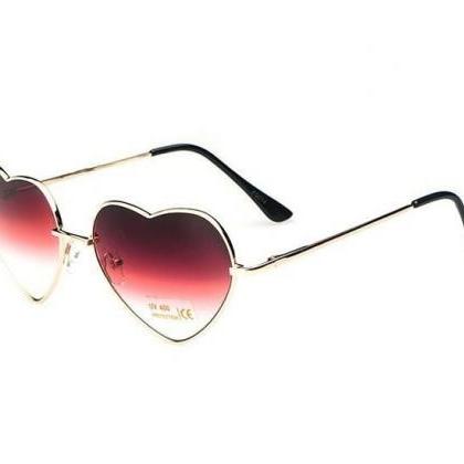 Summer Cute Heart Fashion Red Beach Sunglasses
