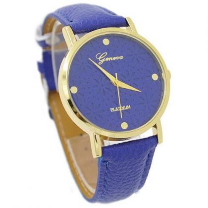 Cute Floral Teen Girl Blue Party Watch