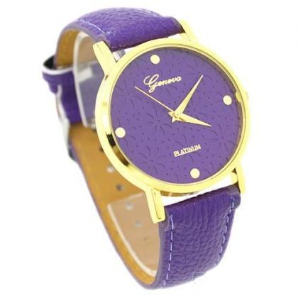 Cute Floral Teen Girl Purple Party Watch