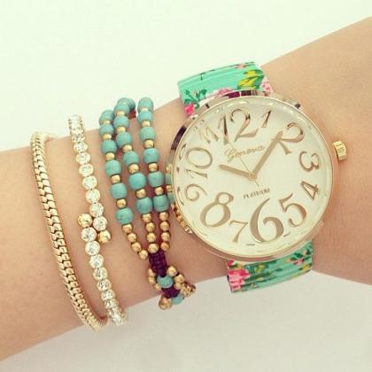 Floral Fashion Summer Party Girl Teen Watch