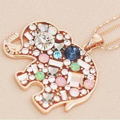 Teen Fashion Jewelry Elephant Pendant Necklace