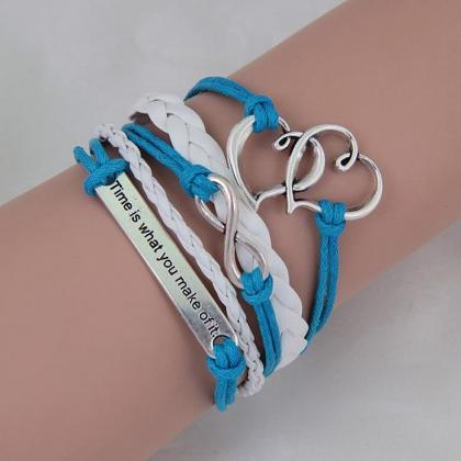 Blue Wrap Unisex Teen Charm Bracelet