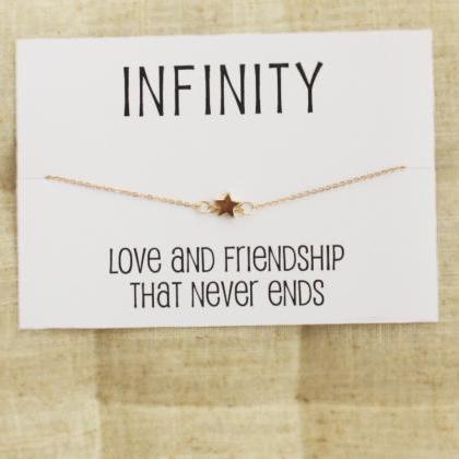 Star Charm Friendship Bracelet And Message Card