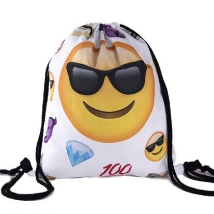 Back To School Girl Teenage Emoji Sunglasses Smile..