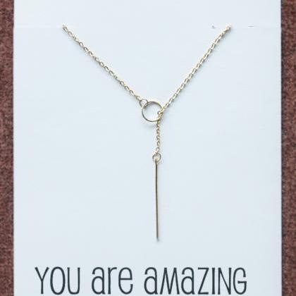 You Are Amazing Gift Card Alloy Gold Toned Circle..