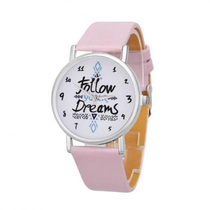 Follow Your Dreams Pink Band Girl Teen Fashion..