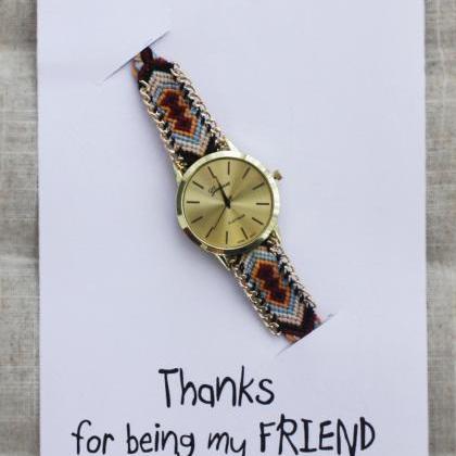 Friendship Cloth Wrist Watch Unisex Gift Friends..