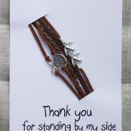 Thanks For Standing By My Side Card Unisex Tree Of..