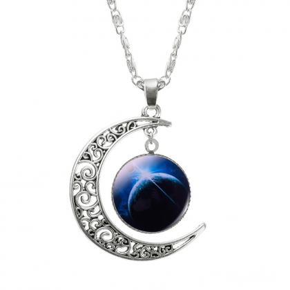 Space Fantasy Pendant Moon Space Teen Colorful..