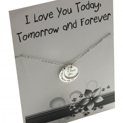 Silver Toned Love You Forever Gift Card Friends..