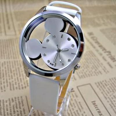 Mouse face cute kids girl trendy white watch