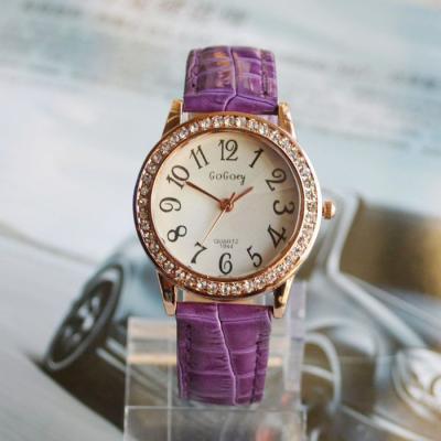 Young And Restless purple Leather Woman Watch