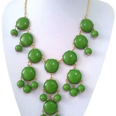 Casual teen cool green beaded young girl necklace