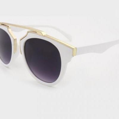 Vintage party luxury design white girl sunglasses