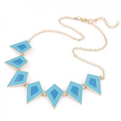 Prom jewelry woman dress blue fashion necklace