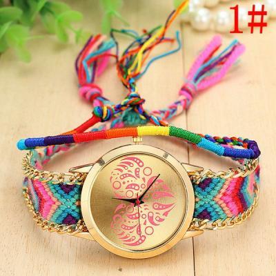 Colorful cloth band party girl watch