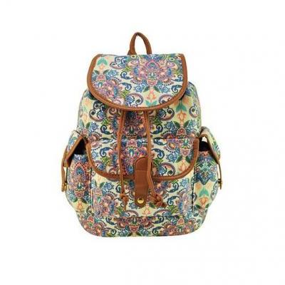 Music festival bag colorful canvas girl backpack
