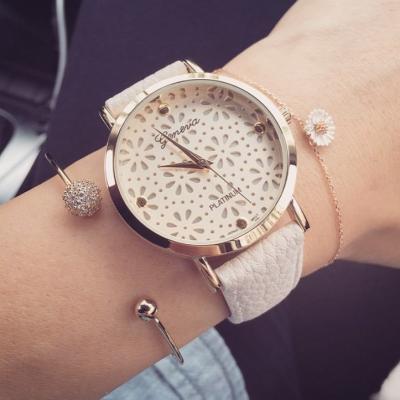 Cute floral teen girl white party watch