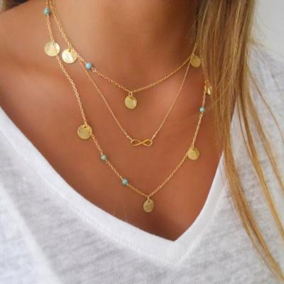 Long strip jewelry pendant woman necklace