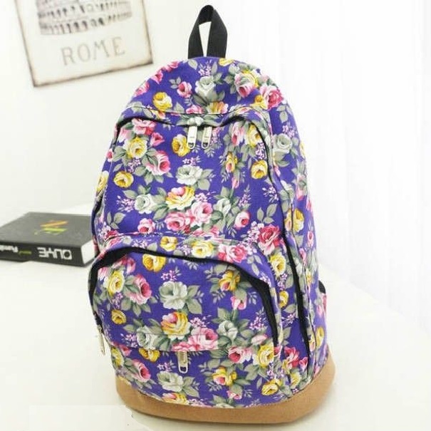 Flowers Design Fashion Girl Backpack