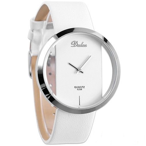 Transparent Dial White Fashion Brand Girl Watch