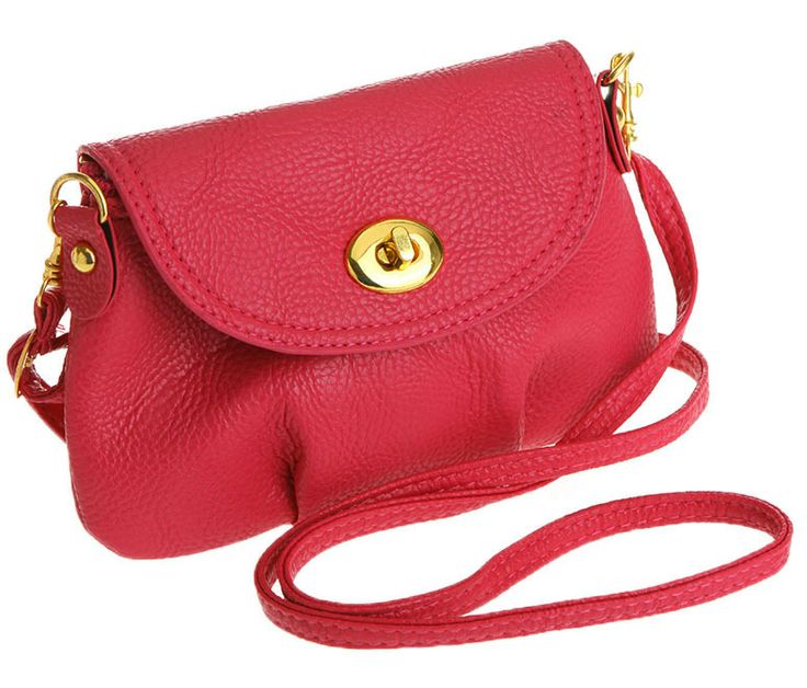 Cross Body Messenger Red Leather Woman Handbag