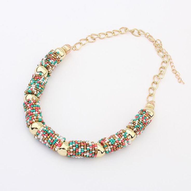 Statement Beads Fashion Woman Jewelry Colorful Necklace