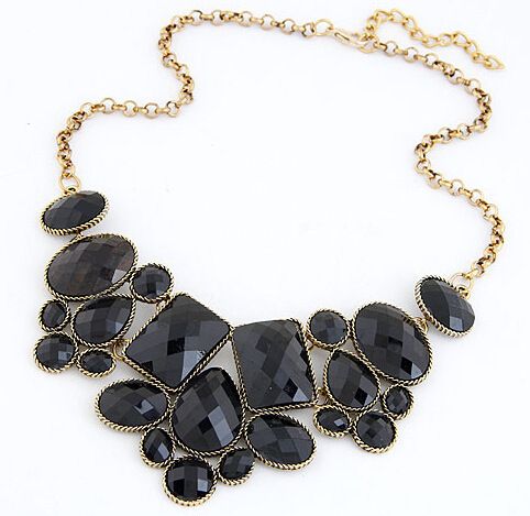 Vintage Jewelry Statement Fashion Black Woman Necklace