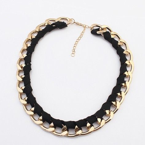 Chain choker black fashion woman necklace