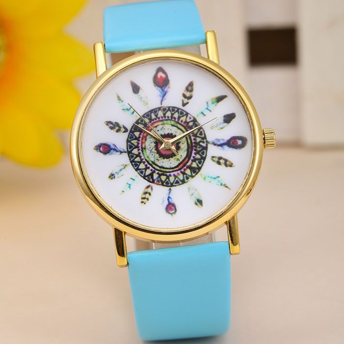 Indian Vintage Sky Blue Style Girl Watch
