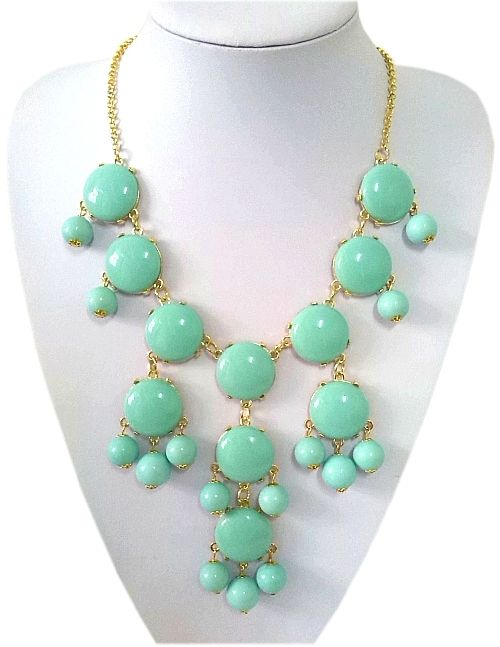 Casual Teen Cool Sky Blue Beaded Young Girl Necklace