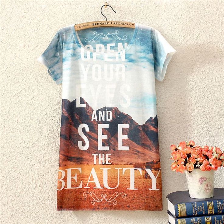 Open Your Eyes Print Travel Girl Top Shirt