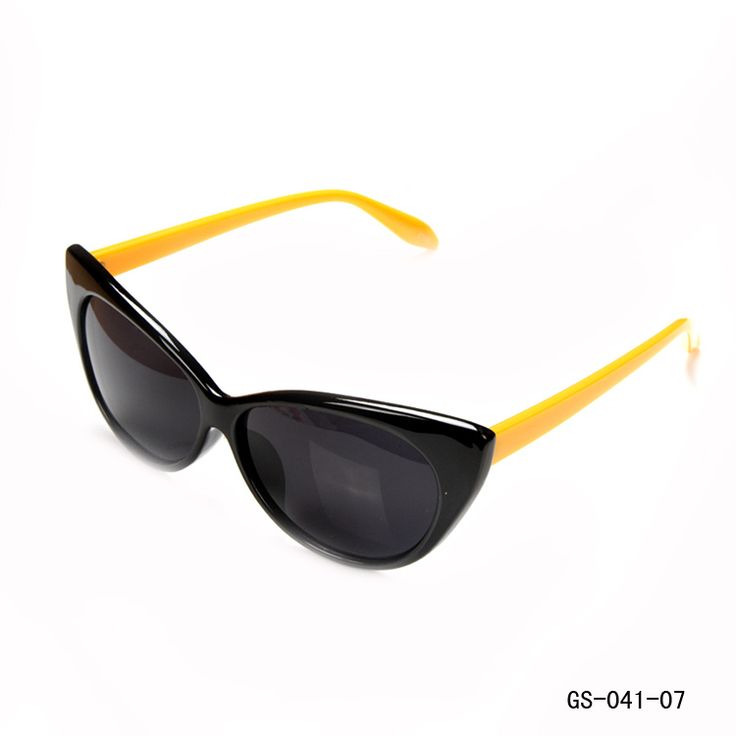 Cat Eye Summer Fashion Woman Black-yellow Sunglasses