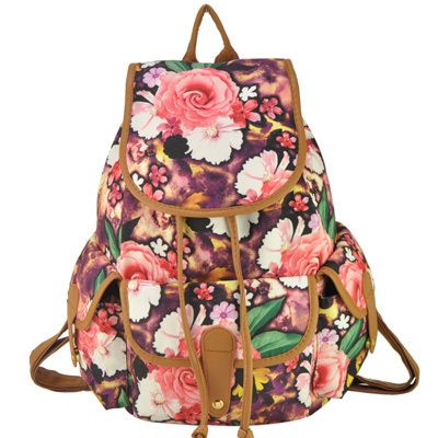 Floral Party Camping Girl Backpack
