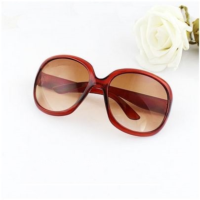 Vintage Round Lenses Red Retro Girl Sunglasses