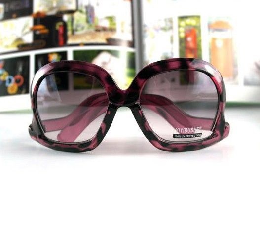 Leopard Unique Frame Purple Fashion Sunglasses