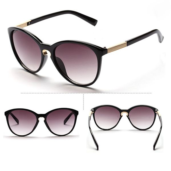 Vintage beach unisex summer black fashion sunglasses