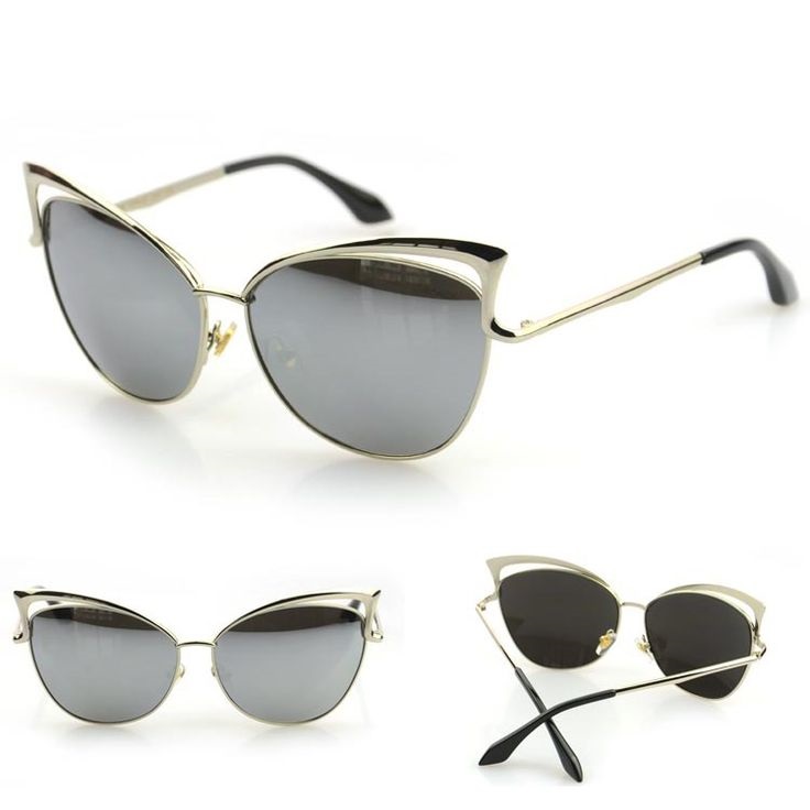 Cat Eye Brand Designer Fashion Beach Grey Lens Sunglasses