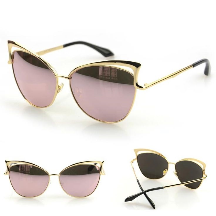 Cat Eye Brand Designer Fashion White Lens Beach Sunglasses