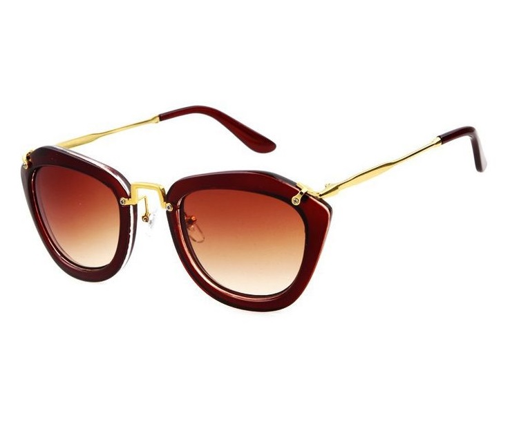 Fashion Retro Cat Eye Summer Brown Accessory Sunglasses